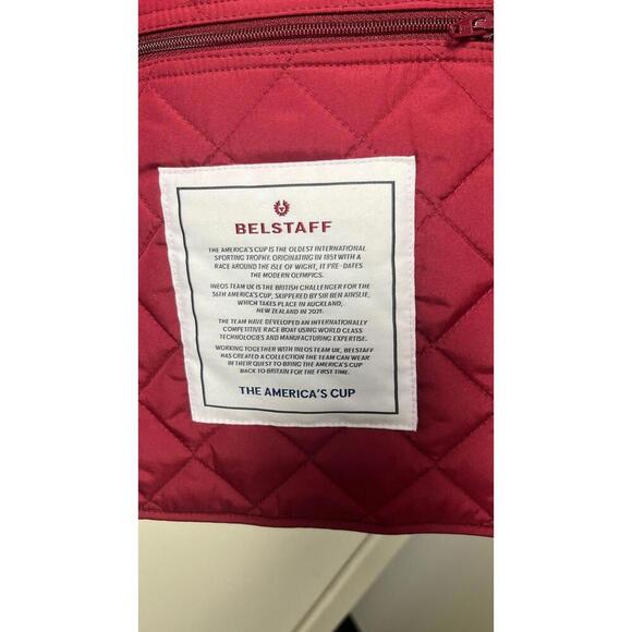 BELSTAFF AMERICA'S CUP QUILTED BURGUNDY WAISTCOAT VEST - Picture 10 of 11
